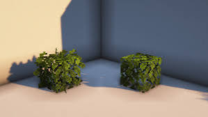 Two leaf blocks displayed side by side against a plain wall